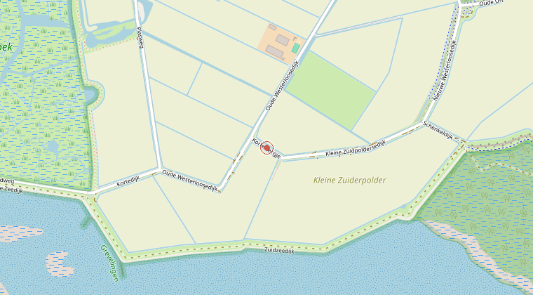 Kaart van de omgeving van de melding