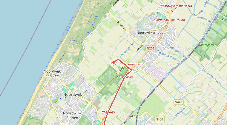 Kaart van de omgeving van de melding