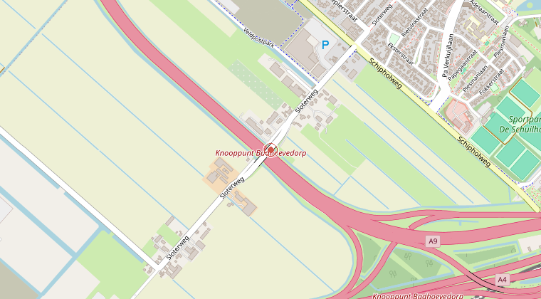 Kaart van de omgeving van de melding
