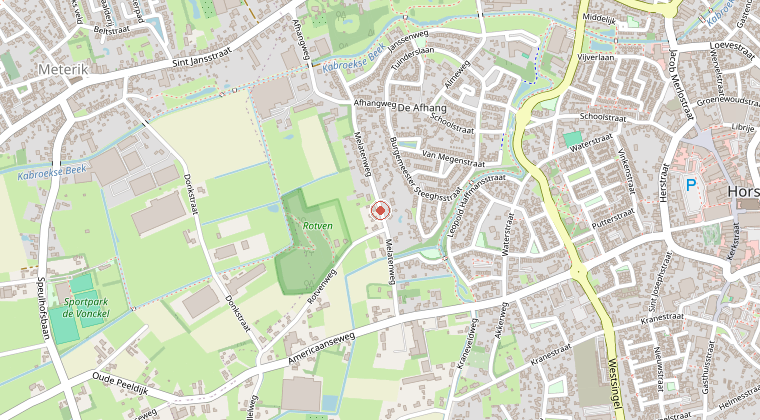 Kaart van de omgeving van de melding