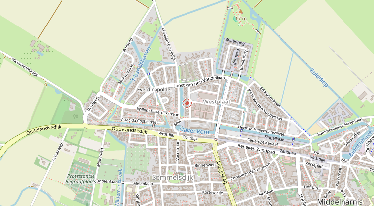 Kaart van de omgeving van de melding