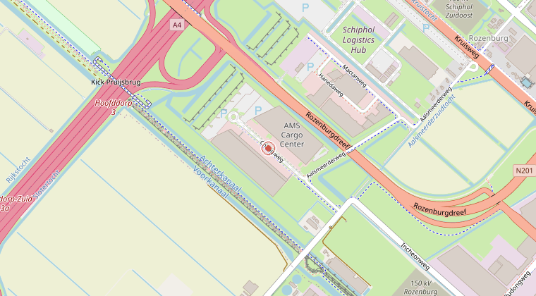 Kaart van de omgeving van de melding