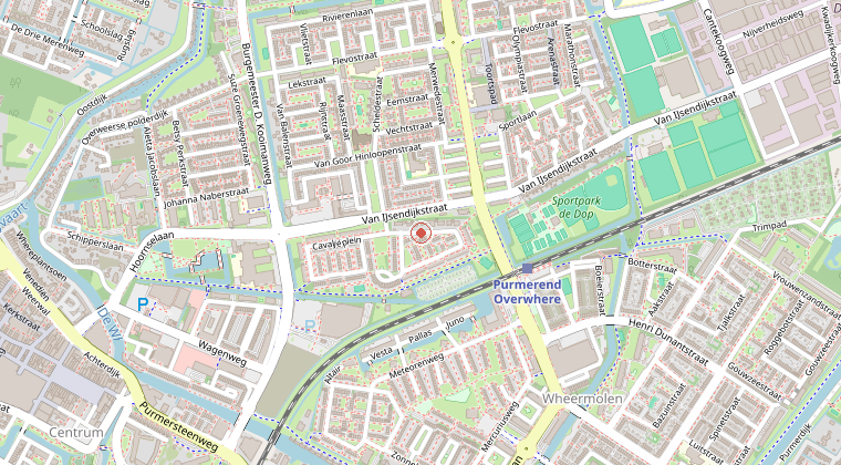 Kaart van de omgeving van de melding
