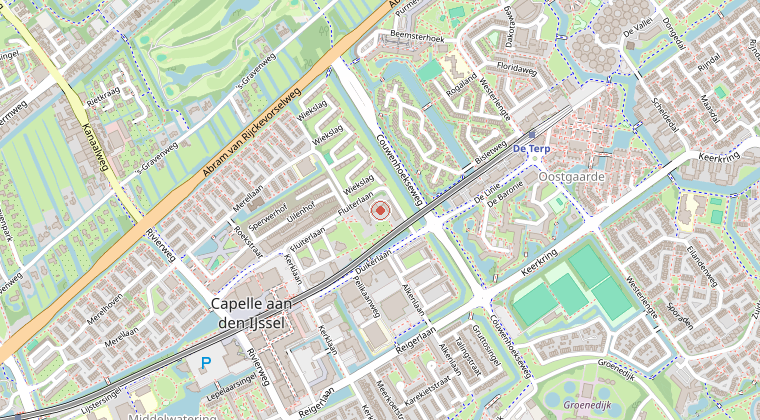 Kaart van de omgeving van de melding