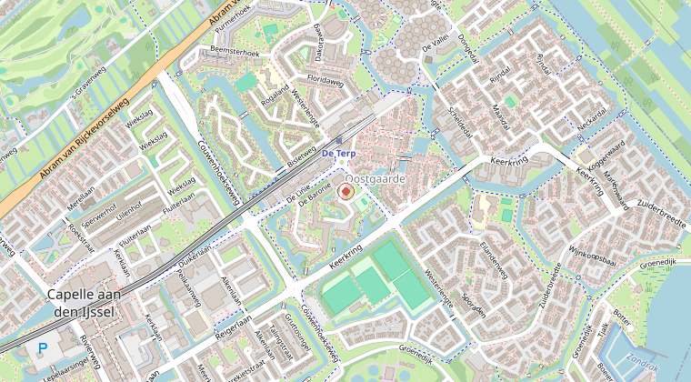Kaart van de omgeving van de melding