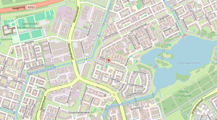 Kaart van de omgeving van de melding