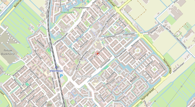 Kaart van de omgeving van de melding