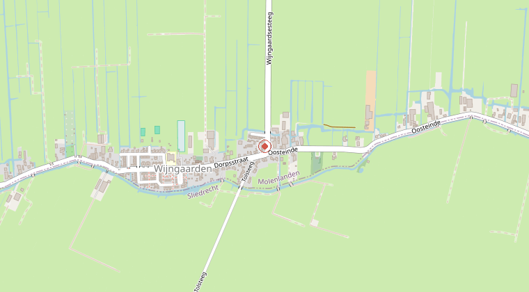 Kaart van de omgeving van de melding