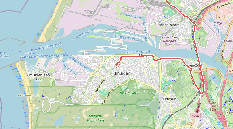 Kaart van de omgeving van de melding