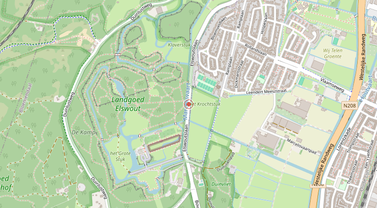 Kaart van de omgeving van de melding