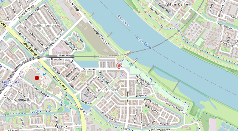 Kaart van de omgeving van de melding