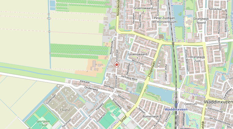 Kaart van de omgeving van de melding