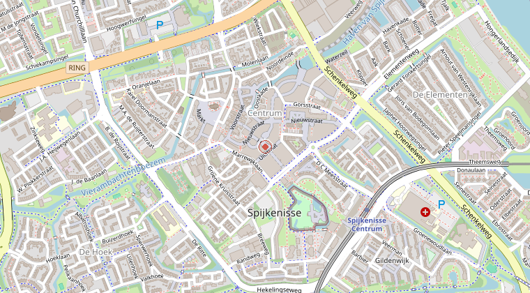 Kaart van de omgeving van de melding