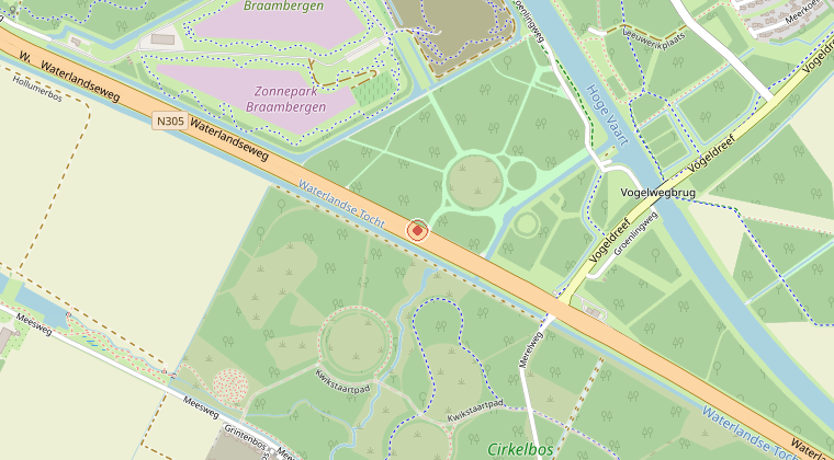 Kaart van de omgeving van de melding