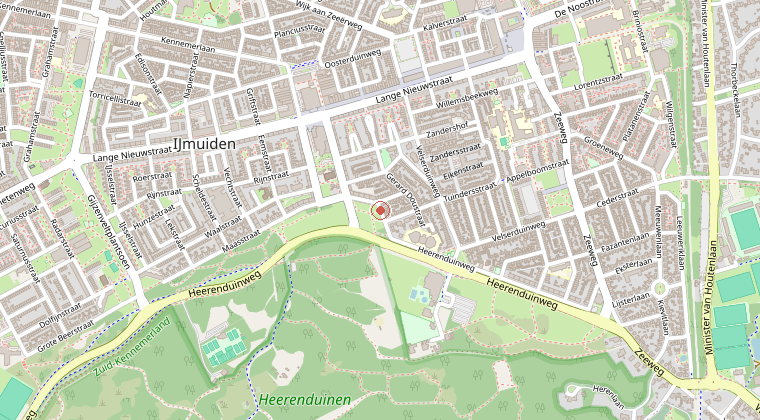 Kaart van de omgeving van de melding