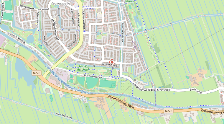 Kaart van de omgeving van de melding