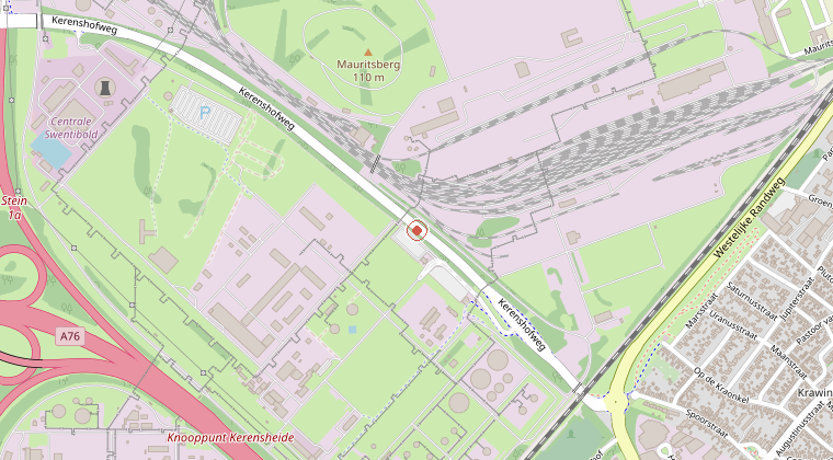 Kaart van de omgeving van de melding