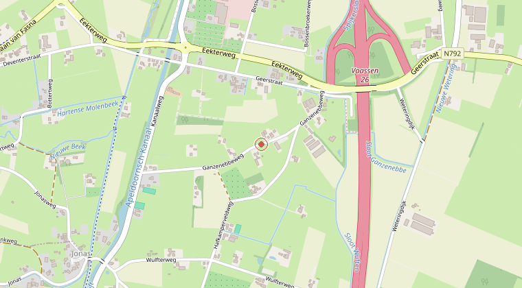 Kaart van de omgeving van de melding