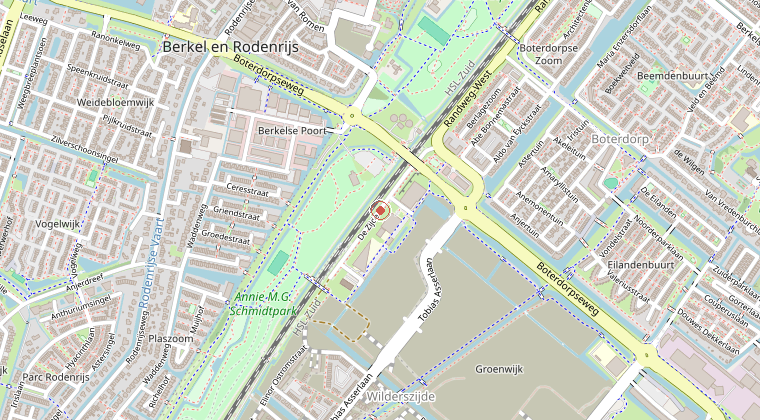 Kaart van de omgeving van de melding