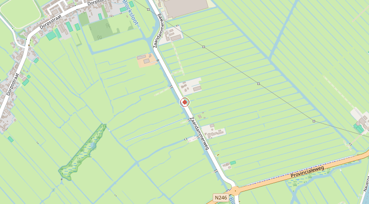 Kaart van de omgeving van de melding