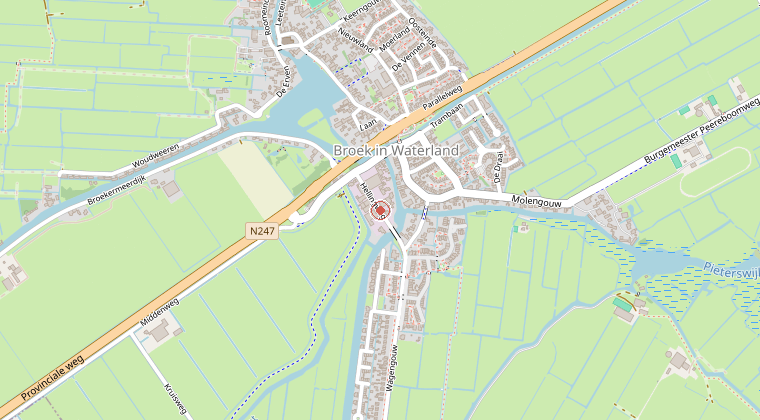 Kaart van de omgeving van de melding