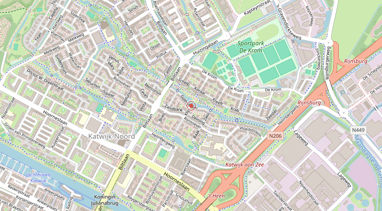 Kaart van de omgeving van de melding