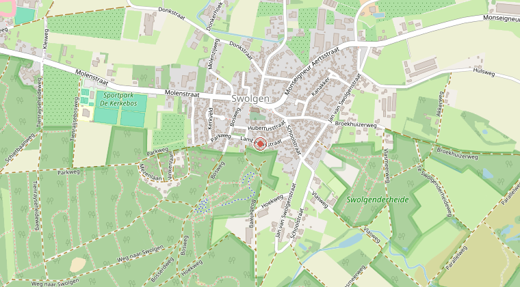 Kaart van de omgeving van de melding