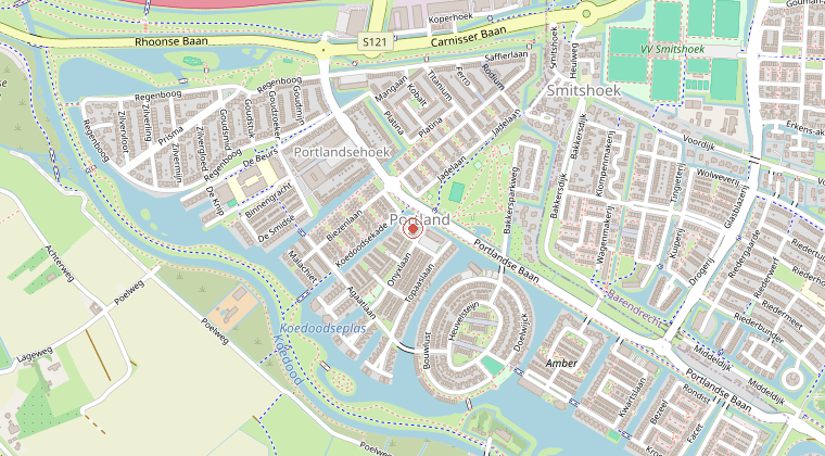 Kaart van de omgeving van de melding