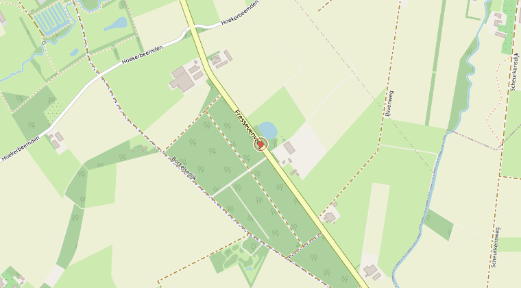 Kaart van de omgeving van de melding
