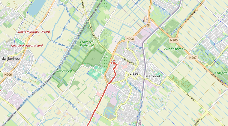Kaart van de omgeving van de melding