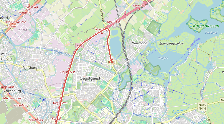 Kaart van de omgeving van de melding