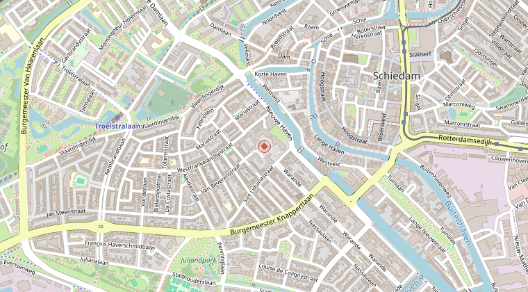 Kaart van de omgeving van de melding