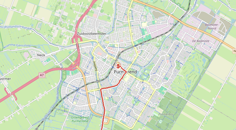 Kaart van de omgeving van de melding
