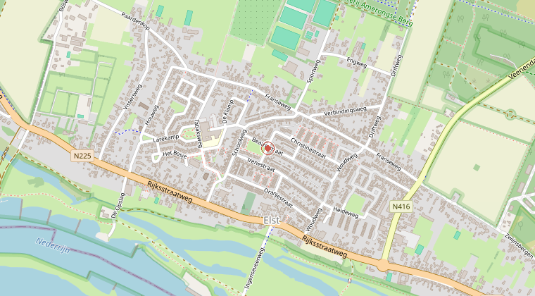 Kaart van de omgeving van de melding