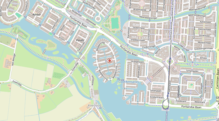 Kaart van de omgeving van de melding