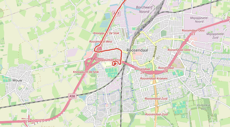 Kaart van de omgeving van de melding