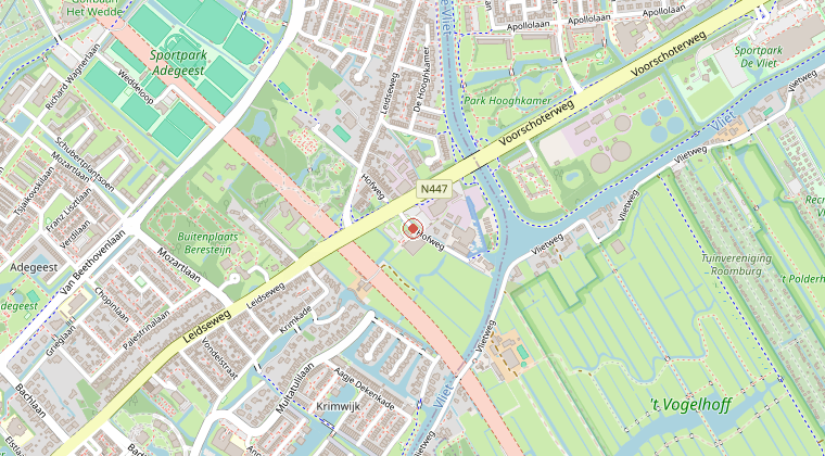 Kaart van de omgeving van de melding