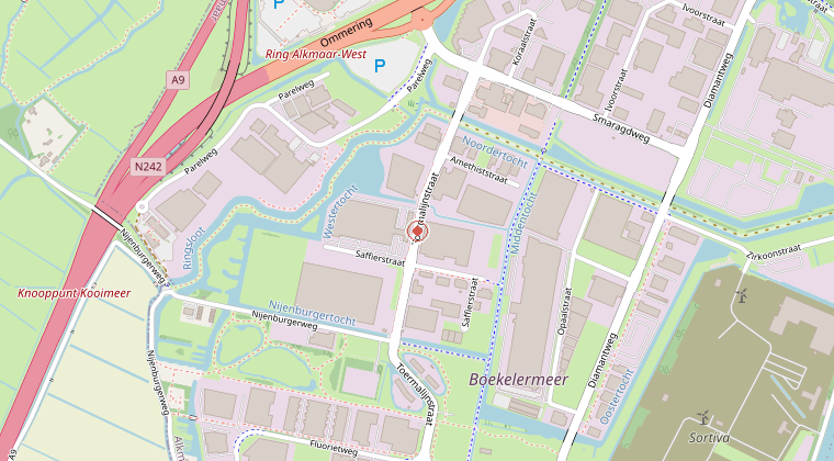 Kaart van de omgeving van de melding