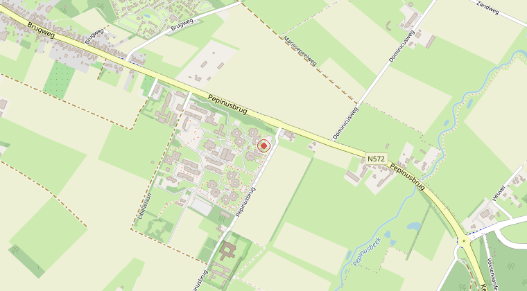 Kaart van de omgeving van de melding