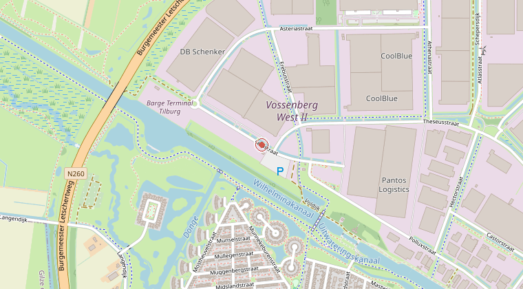 Kaart van de omgeving van de melding