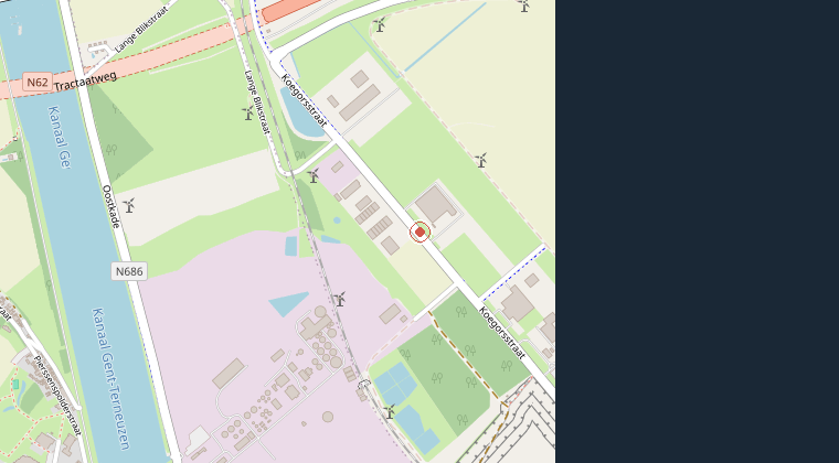Kaart van de omgeving van de melding