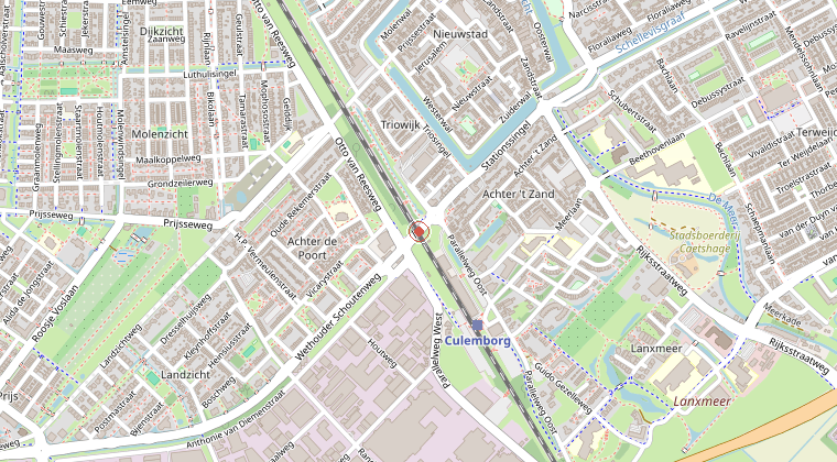 Kaart van de omgeving van de melding