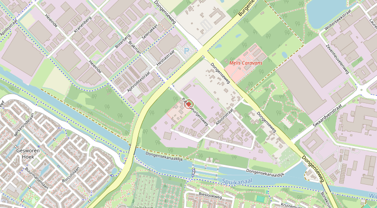 Kaart van de omgeving van de melding
