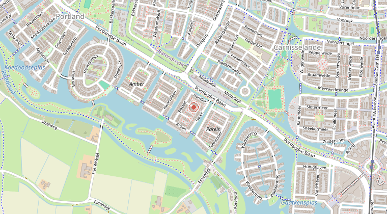 Kaart van de omgeving van de melding