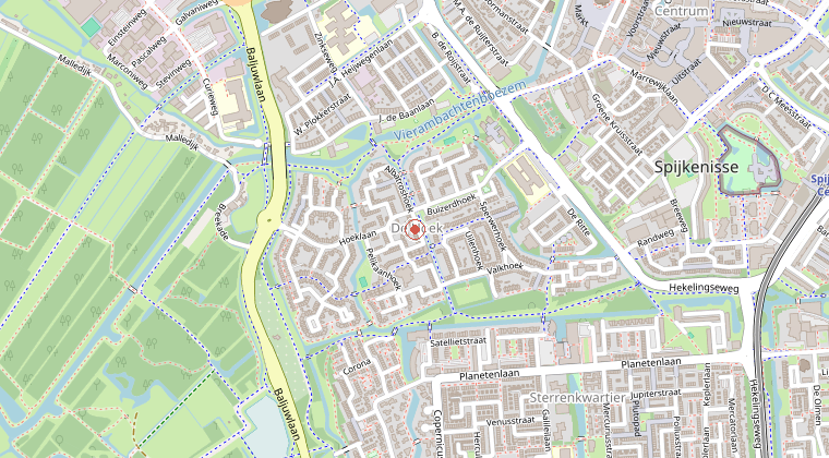 Kaart van de omgeving van de melding