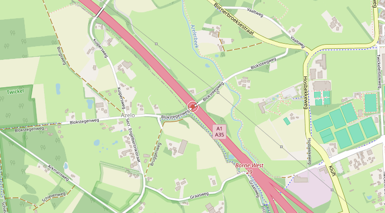 Kaart van de omgeving van de melding