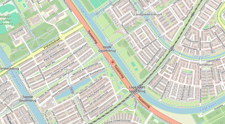 Kaart van de omgeving van de melding