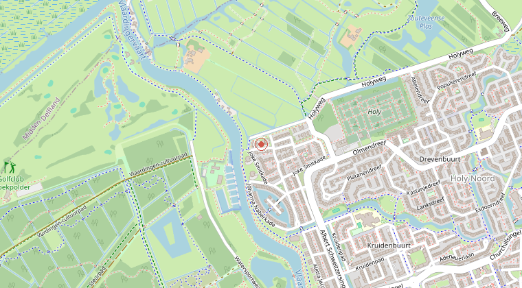 Kaart van de omgeving van de melding
