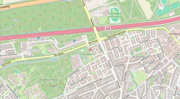 Kaart van de omgeving van de melding