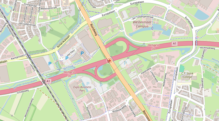 Kaart van de omgeving van de melding